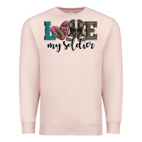Pale Pink armed forces day love my soldier Premium Sweatshirt - Artiststas