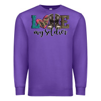 Purple armed forces day love my soldier Premium Sweatshirt - Artiststas