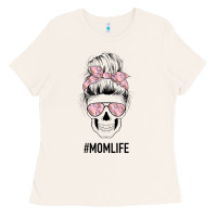 Bone Pink Flower Mom Skull Ladies Tee - Bettercallsaul