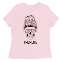 Bubblegum Pink Pink Flower Mom Skull Ladies Tee - Bettercallsaul