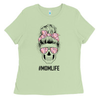 Matcha Pink Flower Mom Skull Ladies Tee - Bettercallsaul