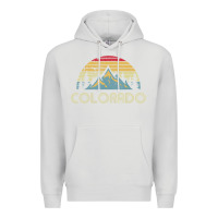Dove Grey Colorado Retro Vintage Mountains Nature Hiking Premium Hoodie - minhPixels
