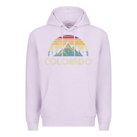 Lilac Colorado Retro Vintage Mountains Nature Hiking Premium Hoodie - minhPixels