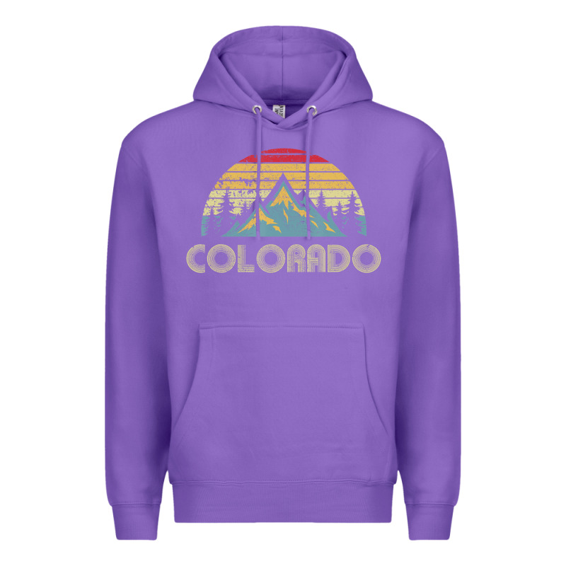Colorado Retro Vintage Mountains Nature Hiking Premium Hoodie by minhPixels | Teevron