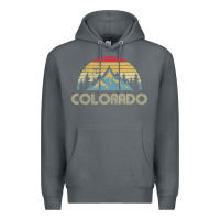 Rock Colorado Retro Vintage Mountains Nature Hiking Premium Hoodie - minhPixels