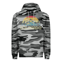 Slate Camo Colorado Retro Vintage Mountains Nature Hiking Premium Hoodie - minhPixels