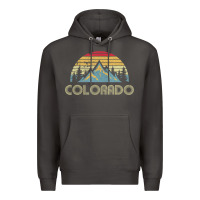 Smoke Colorado Retro Vintage Mountains Nature Hiking Premium Hoodie - minhPixels