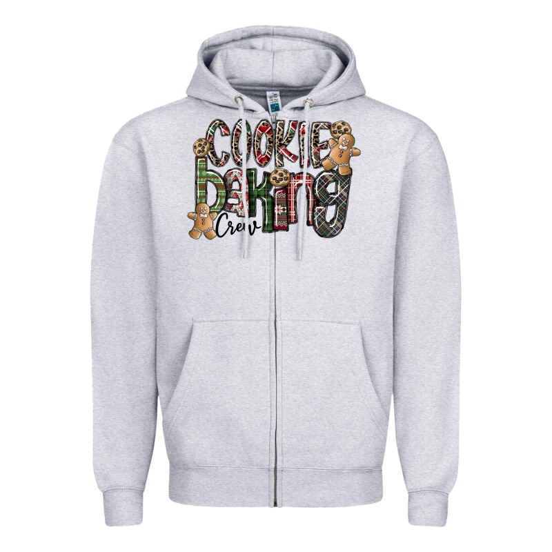 Cookie Baking Crew Zipper Hoodie by CowhideDigitalArt | Teevron