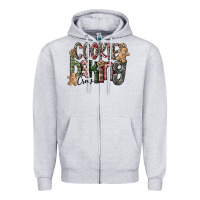 Heather Grey Cookie Baking Crew Zipper Hoodie - CowhideDigitalArt