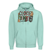 Seafoam Cookie Baking Crew Zipper Hoodie - CowhideDigitalArt