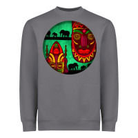 Storm african masks round earrings 3 Heavyweight Sweatshirt - BundleAndBundleShop
