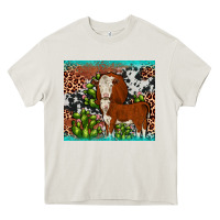 Cream hereford cactus tumbler Heavy Core Tee - JahusDesignShop