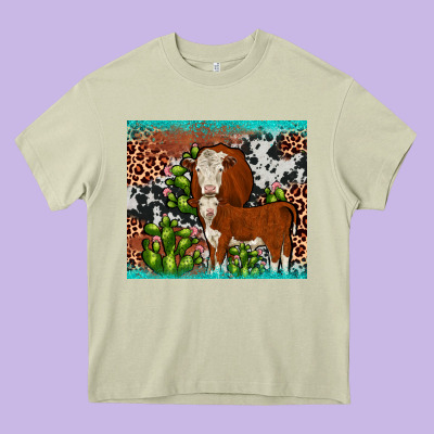 Hereford Cactus Tumbler Heavy Core Tee Designed By Jahusdesignshop