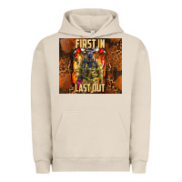 Pigment French Oak first in last out firefighter Urban Hoodie - AdoDesignShop