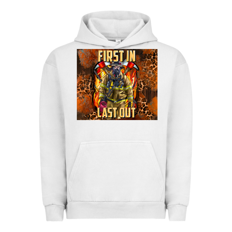 First In Last Out Firefighter Urban Hoodie by AdoDesignShop | Teevron