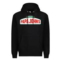 Black product pizza papa jhons Premium Hoodie - minhPixels