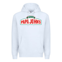 White product pizza papa jhons Premium Hoodie - minhPixels