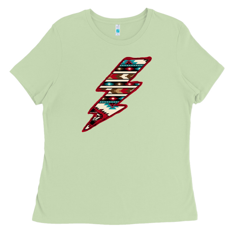 Western Aztec Pattern Lightning Ladies Tee by Bettercallsaul | Teevron