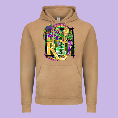 Mardi Gras Vintage Hoodie Designed By Cowgirlartshop