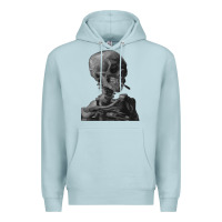 Blue Mist Vincent Van Gogh Skull of a SkeletonVintage Halloween Skull Premium Hoodie - minhPixels