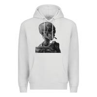 Dove Grey Vincent Van Gogh Skull of a SkeletonVintage Halloween Skull Premium Hoodie - minhPixels