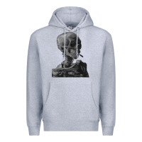 Heather Grey Vincent Van Gogh Skull of a SkeletonVintage Halloween Skull Premium Hoodie - minhPixels