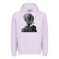 Lilac Vincent Van Gogh Skull of a SkeletonVintage Halloween Skull Premium Hoodie - minhPixels