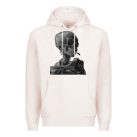 Pale Pink Vincent Van Gogh Skull of a SkeletonVintage Halloween Skull Premium Hoodie - minhPixels