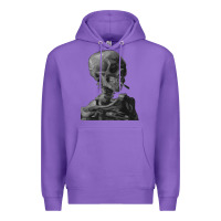 Purple Vincent Van Gogh Skull of a SkeletonVintage Halloween Skull Premium Hoodie - minhPixels