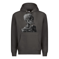 Smoke Vincent Van Gogh Skull of a SkeletonVintage Halloween Skull Premium Hoodie - minhPixels