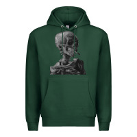 Sports Green Vincent Van Gogh Skull of a SkeletonVintage Halloween Skull Premium Hoodie - minhPixels