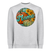 Heather Grey pumpkin mama with background Heavyweight Sweatshirt - BundleAndBundleShop