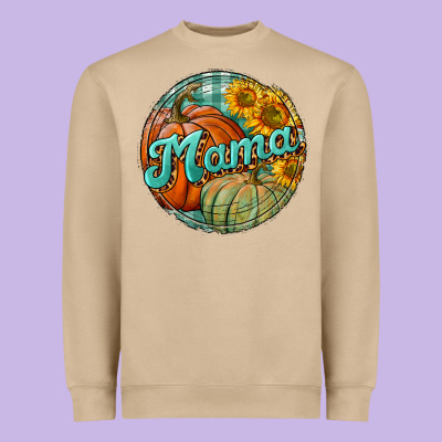 Pumpkin Mama With Background Heavyweight Sweatshirt Designed By Bundleandbundleshop