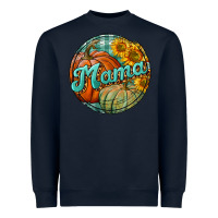 Navy pumpkin mama with background Heavyweight Sweatshirt - BundleAndBundleShop