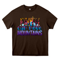 Chocolate Brown Faith Can Move Mountains Heavy Core Tee - LillyAllenDesigns