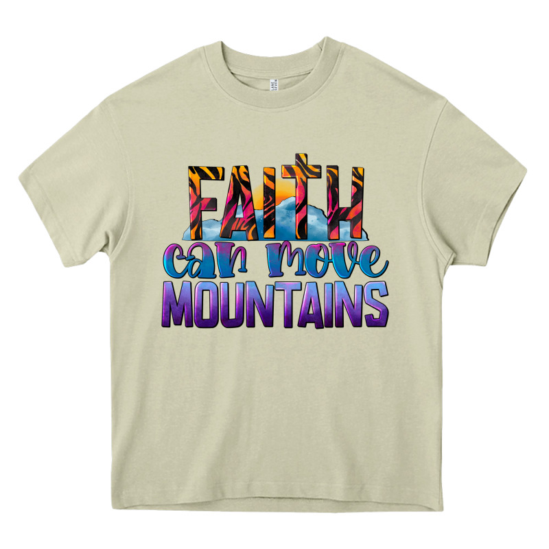 Faith Can Move Mountains Heavy Core Tee by LillyAllenDesigns | Teevron