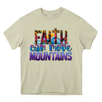 Mossy Faith Can Move Mountains Heavy Core Tee - LillyAllenDesigns