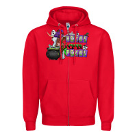 Red Hocus i Mean Pocus Zipper Hoodie - CowhideDigitalArt