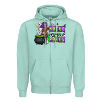 Seafoam Hocus i Mean Pocus Zipper Hoodie - CowhideDigitalArt