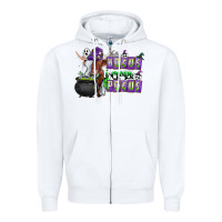 White Hocus i Mean Pocus Zipper Hoodie - CowhideDigitalArt