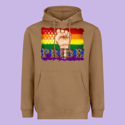 Lgbtq  Flag And Hand Pride Heavyweight Hoodie Designed By Artiststas