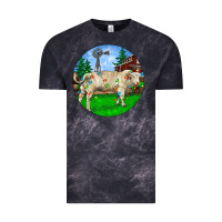 Cloud Black Christmas Charolais Bull And Barnyard Vintage Tee - RanaPortraitStore
