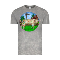 Cloud Rock Christmas Charolais Bull And Barnyard Vintage Tee - RanaPortraitStore