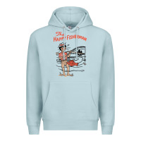 Blue Mist Vintage The Happy Fisherman 2022 Fishing Mens Kids Premium Hoodie - minhPixels