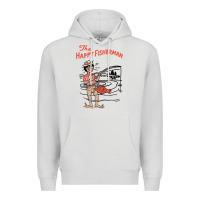 Dove Grey Vintage The Happy Fisherman 2022 Fishing Mens Kids Premium Hoodie - minhPixels