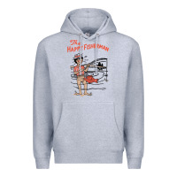 Heather Grey Vintage The Happy Fisherman 2022 Fishing Mens Kids Premium Hoodie - minhPixels
