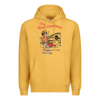 Mustard Vintage The Happy Fisherman 2022 Fishing Mens Kids Premium Hoodie - minhPixels