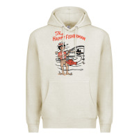 Oatmeal Heather Vintage The Happy Fisherman 2022 Fishing Mens Kids Premium Hoodie - minhPixels