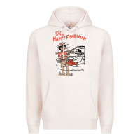 Pale Pink Vintage The Happy Fisherman 2022 Fishing Mens Kids Premium Hoodie - minhPixels
