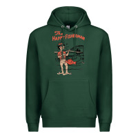 Sports Green Vintage The Happy Fisherman 2022 Fishing Mens Kids Premium Hoodie - minhPixels